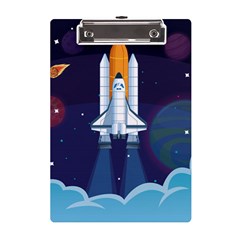 Spaceship-milkyway-galaxy A5 Acrylic Clipboard by Salman4z