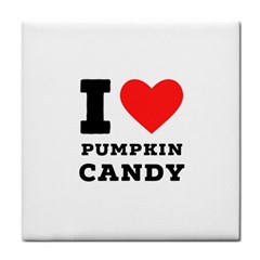 I Love Pumpkin Candy Tile Coaster by ilovewhateva