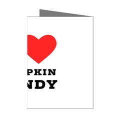 I Love Pumpkin Candy Mini Greeting Cards (pkg Of 8) by ilovewhateva