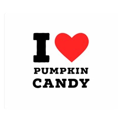 I Love Pumpkin Candy Two Sides Premium Plush Fleece Blanket (small) by ilovewhateva