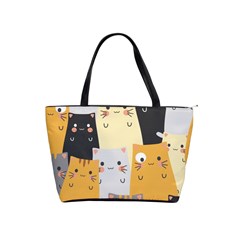 Seamless-pattern-cute-cat-cartoons Classic Shoulder Handbag by Salman4z