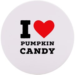 I Love Pumpkin Candy Uv Print Round Tile Coaster by ilovewhateva