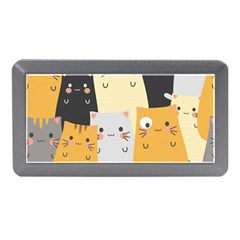 Seamless-pattern-cute-cat-cartoons Memory Card Reader (mini) by Salman4z