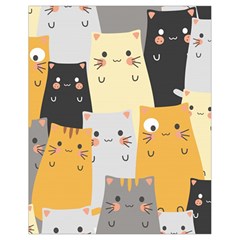 Seamless-pattern-cute-cat-cartoons Drawstring Bag (small) by Salman4z