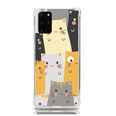 Seamless-pattern-cute-cat-cartoons Samsung Galaxy S20plus 6 7 Inch Tpu Uv Case by Salman4z