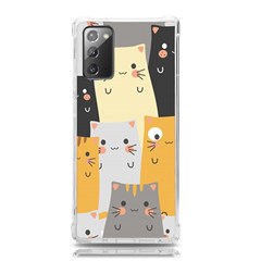 Seamless-pattern-cute-cat-cartoons Samsung Galaxy Note 20 Tpu Uv Case by Salman4z