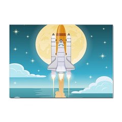 Space-exploration-illustration Sticker A4 (10 Pack) by Salman4z