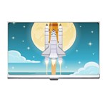 Space-exploration-illustration Business Card Holder Front