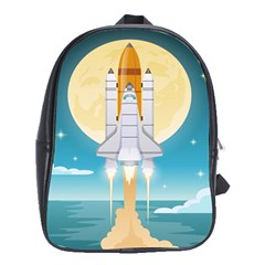 Space-exploration-illustration School Bag (xl) by Salman4z