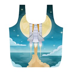 Space-exploration-illustration Full Print Recycle Bag (l) by Salman4z