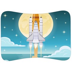 Space-exploration-illustration Velour Seat Head Rest Cushion by Salman4z