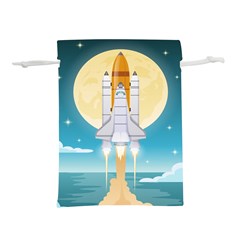 Space-exploration-illustration Lightweight Drawstring Pouch (s) by Salman4z