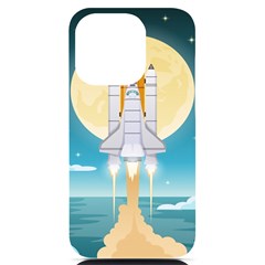 Space-exploration-illustration Iphone 14 Pro Black Uv Print Case by Salman4z