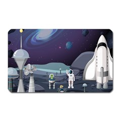 Alien-astronaut-scene Magnet (rectangular) by Salman4z