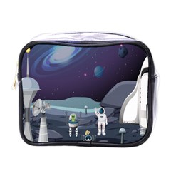 Alien-astronaut-scene Mini Toiletries Bag (one Side) by Salman4z