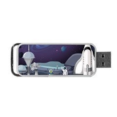 Alien-astronaut-scene Portable Usb Flash (one Side) by Salman4z