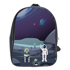 Alien-astronaut-scene School Bag (xl) by Salman4z