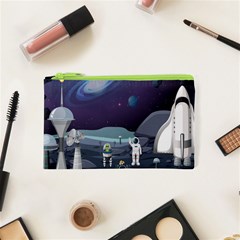 Alien-astronaut-scene Cosmetic Bag (xs) by Salman4z