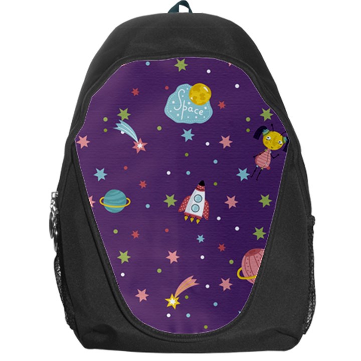 Space-travels-seamless-pattern-vector-cartoon Backpack Bag