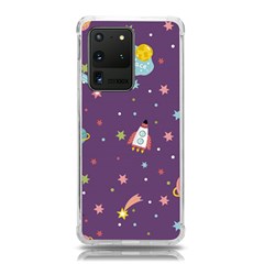 Space-travels-seamless-pattern-vector-cartoon Samsung Galaxy S20 Ultra 6 9 Inch Tpu Uv Case by Salman4z