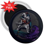 Illustration-astronaut-cosmonaut-paying-skateboard-sport-space-with-astronaut-suit 3  Magnets (10 pack)  Front