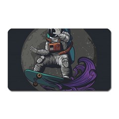 Illustration-astronaut-cosmonaut-paying-skateboard-sport-space-with-astronaut-suit Magnet (rectangular) by Salman4z