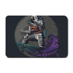 Illustration-astronaut-cosmonaut-paying-skateboard-sport-space-with-astronaut-suit Small Doormat by Salman4z