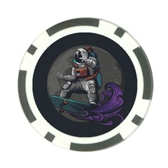 Illustration-astronaut-cosmonaut-paying-skateboard-sport-space-with-astronaut-suit Poker Chip Card Guard by Salman4z