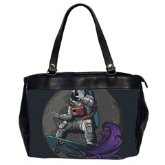 Illustration-astronaut-cosmonaut-paying-skateboard-sport-space-with-astronaut-suit Oversize Office Handbag (2 Sides) by Salman4z