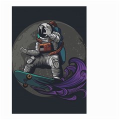 Illustration-astronaut-cosmonaut-paying-skateboard-sport-space-with-astronaut-suit Small Garden Flag (two Sides) by Salman4z