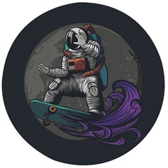 Illustration-astronaut-cosmonaut-paying-skateboard-sport-space-with-astronaut-suit Wooden Bottle Opener (round) by Salman4z