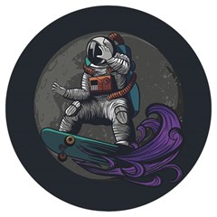 Illustration-astronaut-cosmonaut-paying-skateboard-sport-space-with-astronaut-suit Round Trivet by Salman4z