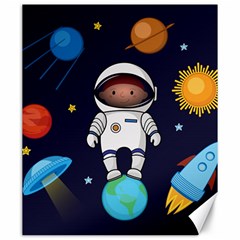 Boy-spaceman-space-rocket-ufo-planets-stars Canvas 20  X 24  by Salman4z