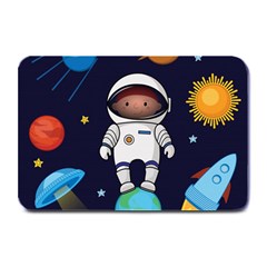 Boy-spaceman-space-rocket-ufo-planets-stars Plate Mats by Salman4z