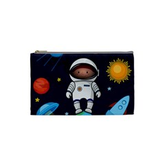 Boy-spaceman-space-rocket-ufo-planets-stars Cosmetic Bag (small) by Salman4z