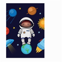 Boy-spaceman-space-rocket-ufo-planets-stars Large Garden Flag (two Sides) by Salman4z