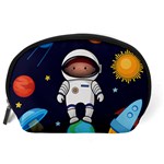 Boy-spaceman-space-rocket-ufo-planets-stars Accessory Pouch (Large) Back