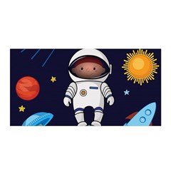 Boy-spaceman-space-rocket-ufo-planets-stars Satin Wrap 35  X 70  by Salman4z