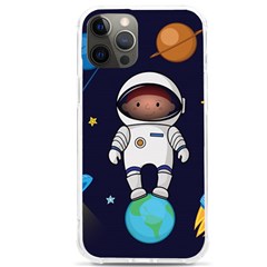 Boy-spaceman-space-rocket-ufo-planets-stars Iphone 12 Pro Max Tpu Uv Print Case by Salman4z