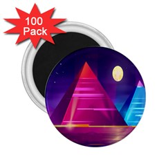 Egyptian-pyramids-night-landscape-cartoon 2 25  Magnets (100 Pack)  by Salman4z