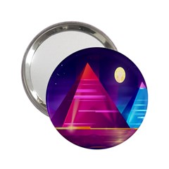 Egyptian-pyramids-night-landscape-cartoon 2 25  Handbag Mirrors by Salman4z