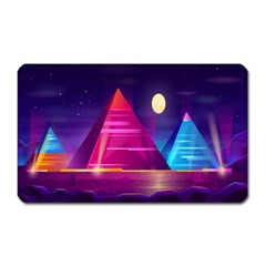 Egyptian-pyramids-night-landscape-cartoon Magnet (rectangular) by Salman4z