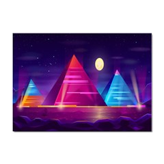 Egyptian-pyramids-night-landscape-cartoon Sticker A4 (100 Pack) by Salman4z