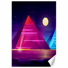 Egyptian-pyramids-night-landscape-cartoon Canvas 20  X 30  by Salman4z