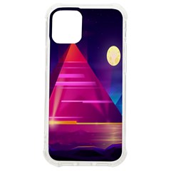 Egyptian-pyramids-night-landscape-cartoon Iphone 12 Mini Tpu Uv Print Case	 by Salman4z