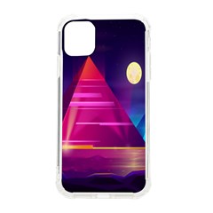 Egyptian-pyramids-night-landscape-cartoon Iphone 11 Tpu Uv Print Case by Salman4z