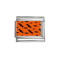 Halloween-card-with-bats-flying-pattern Italian Charm (9mm) by Salman4z