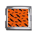 Halloween-card-with-bats-flying-pattern Mega Link Italian Charm (18mm) Front