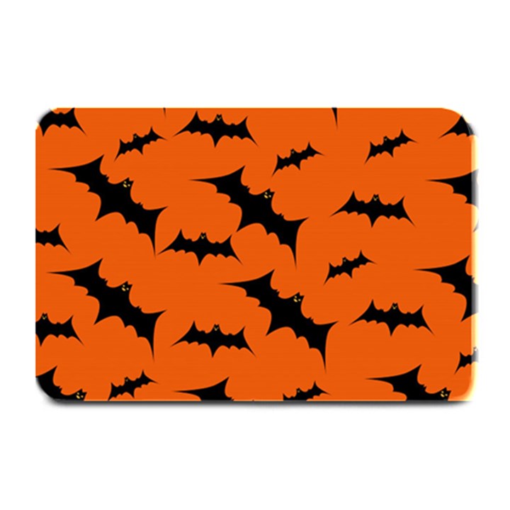 Halloween-card-with-bats-flying-pattern Plate Mats