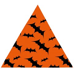 Halloween-card-with-bats-flying-pattern Wooden Puzzle Triangle